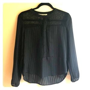 Black sheer blouse